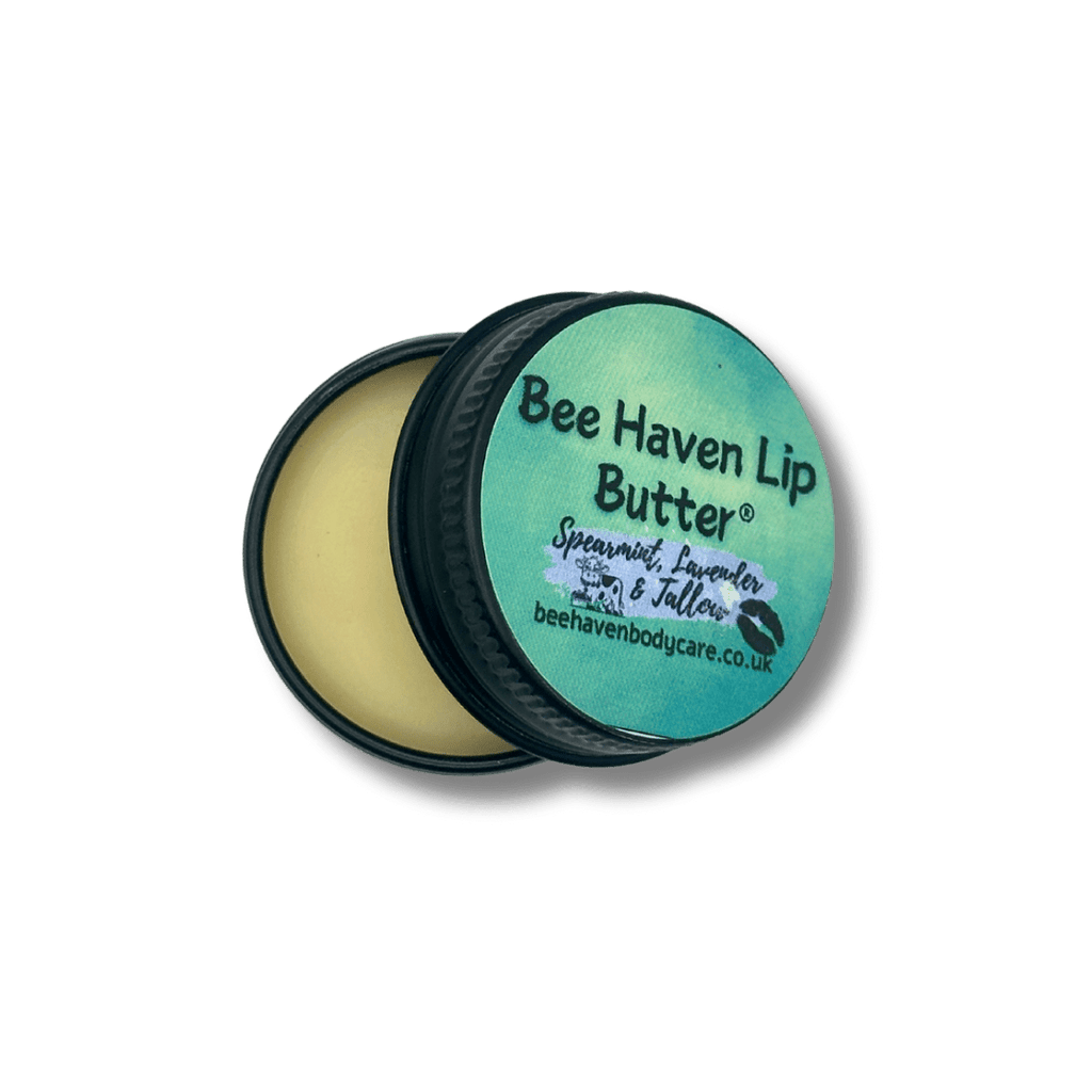 Bee Haven Lip Butter® Spearmint Lavender with Tallow & Beeswax (10g tin) - Bee Haven Bodycare & Gifts