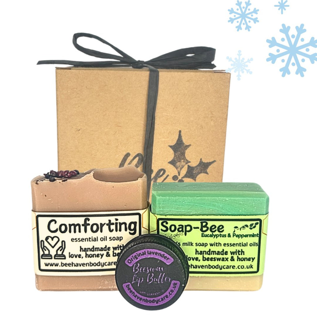 Bee Merry (3pcs) Gift Box - Bee Haven Bodycare & Gifts