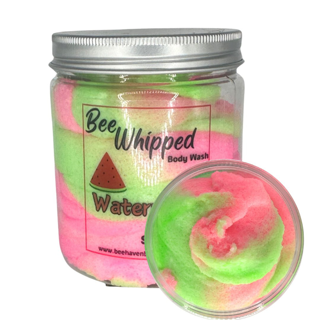 Bee Whipped Foaming Sugar Scrub - Watermelon - Bee Haven Bodycare & Gifts