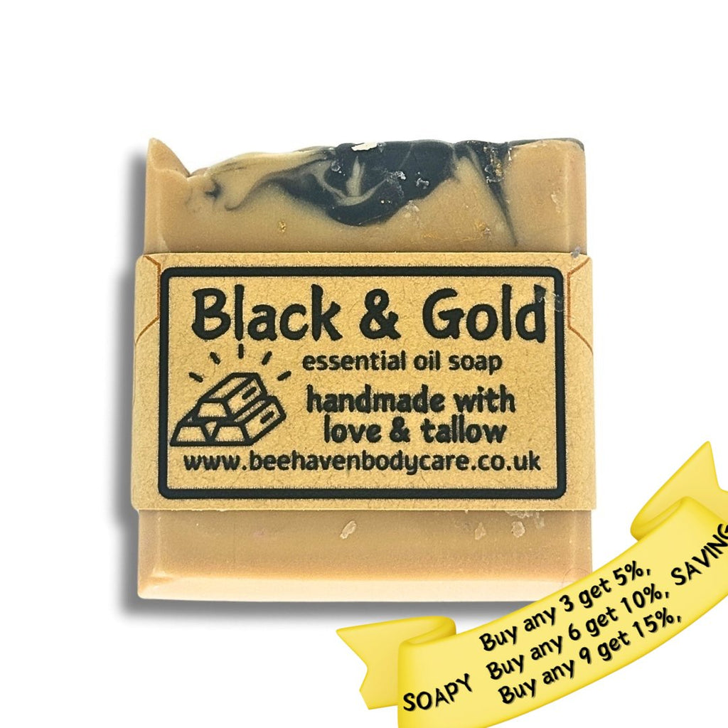 Charcoal & Eucalyptus Beeswax Soap - Tallow & Essential Oils - Bee Haven Bodycare & Gifts