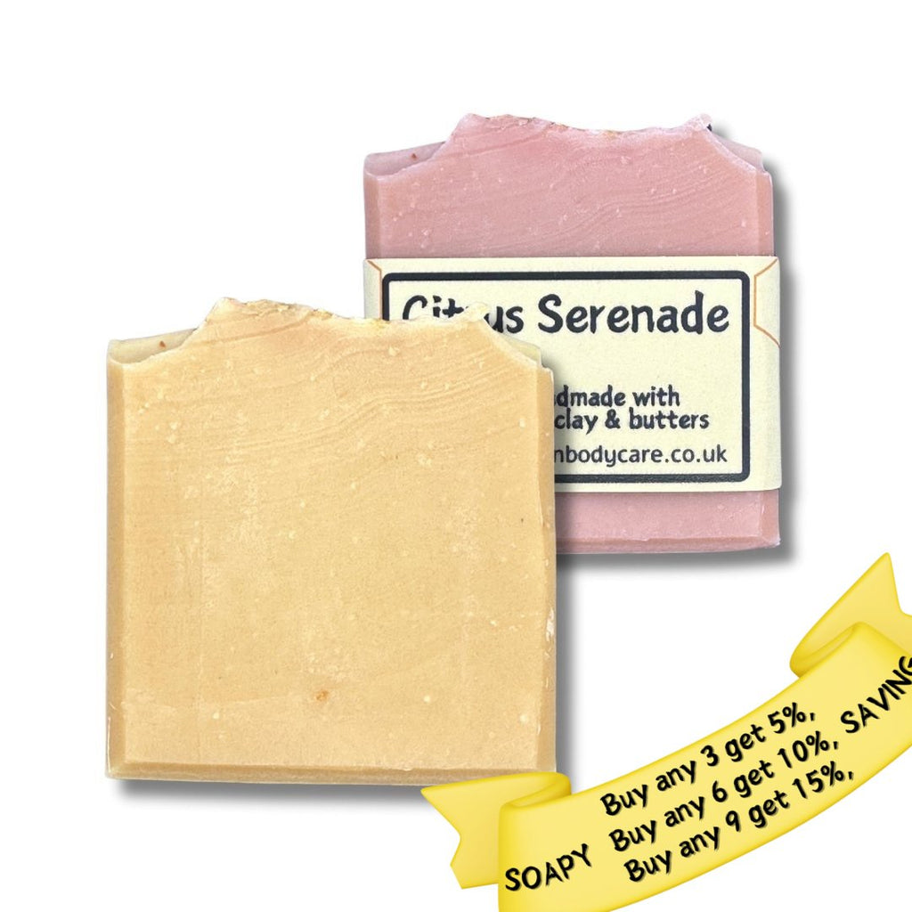 Citrus Serenade Vegan Soap - with Essential Oils, Butter and Clay - Bee Haven Bodycare & Gifts