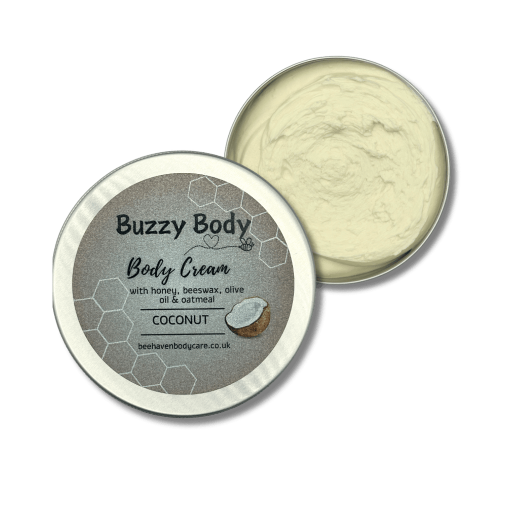 Coconut, Thick Body Cream - Coconutty Buzzy Body - Bee Haven Bodycare & Gifts