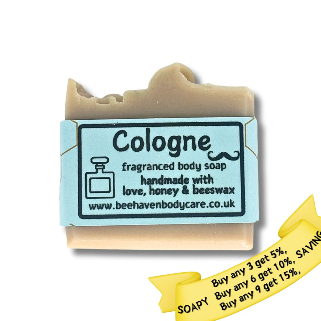 Cologne (Fragranced) Beeswax Soap - Bee Haven Bodycare & Gifts