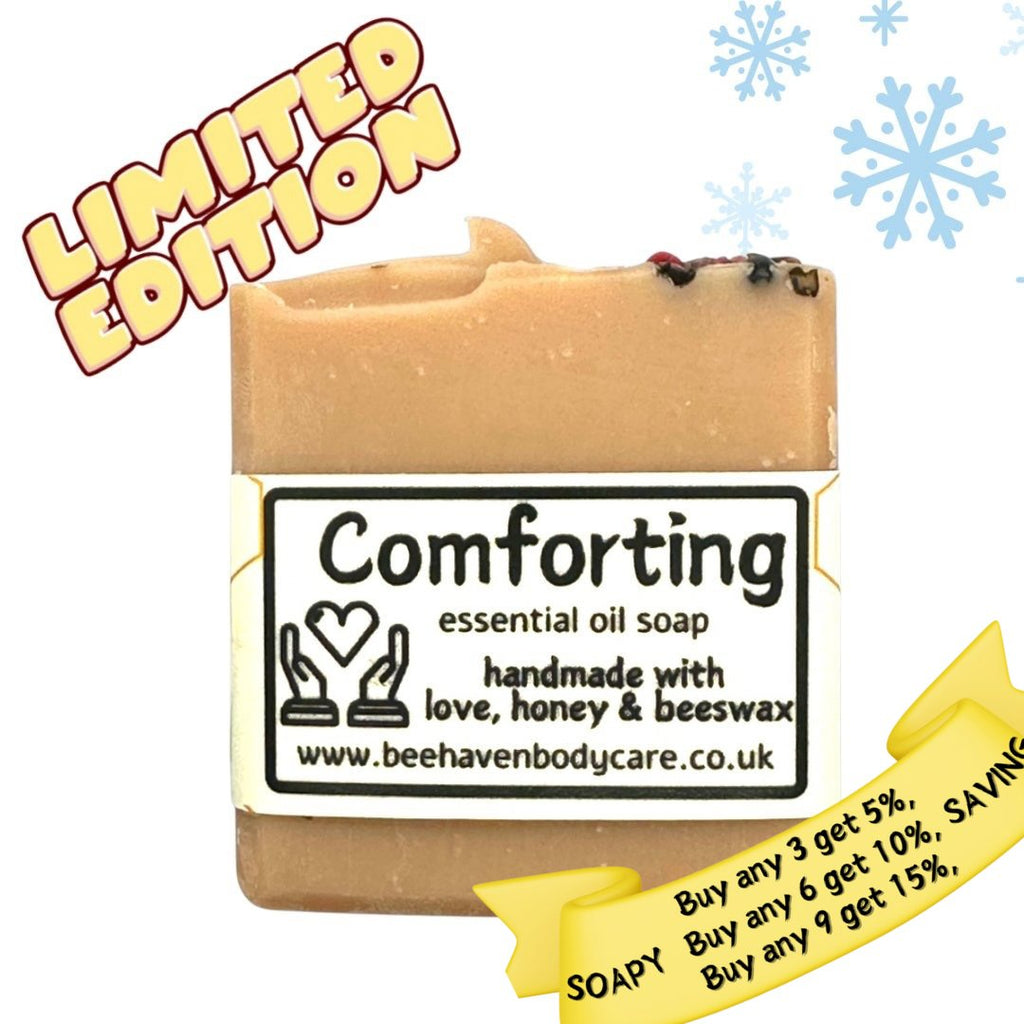 Comforting Beeswax Soap - with Honey, Essential Oils, Butters and Clay - Bee Haven Bodycare & Gifts