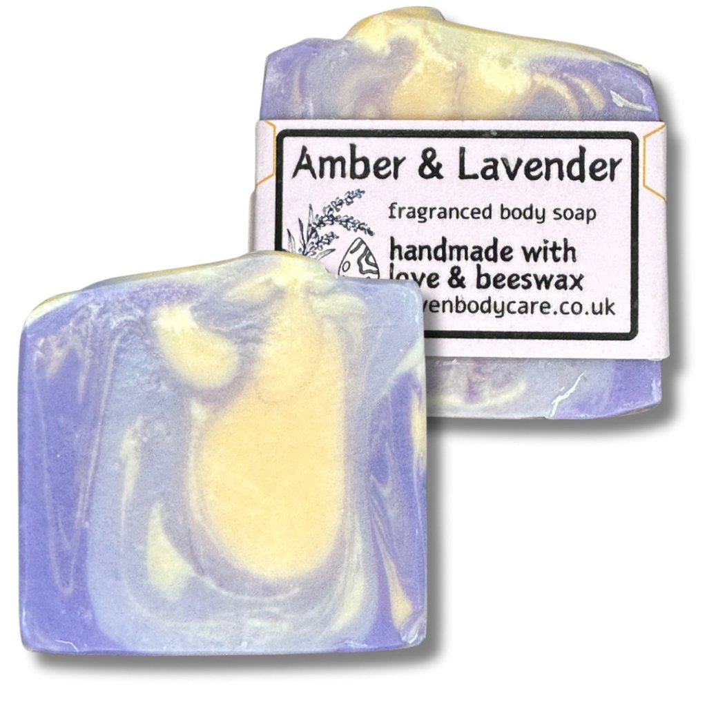 Dark & Stromy (Fragranced) Beeswax Soap - Amber & Lavender - Bee Haven Bodycare & Gifts