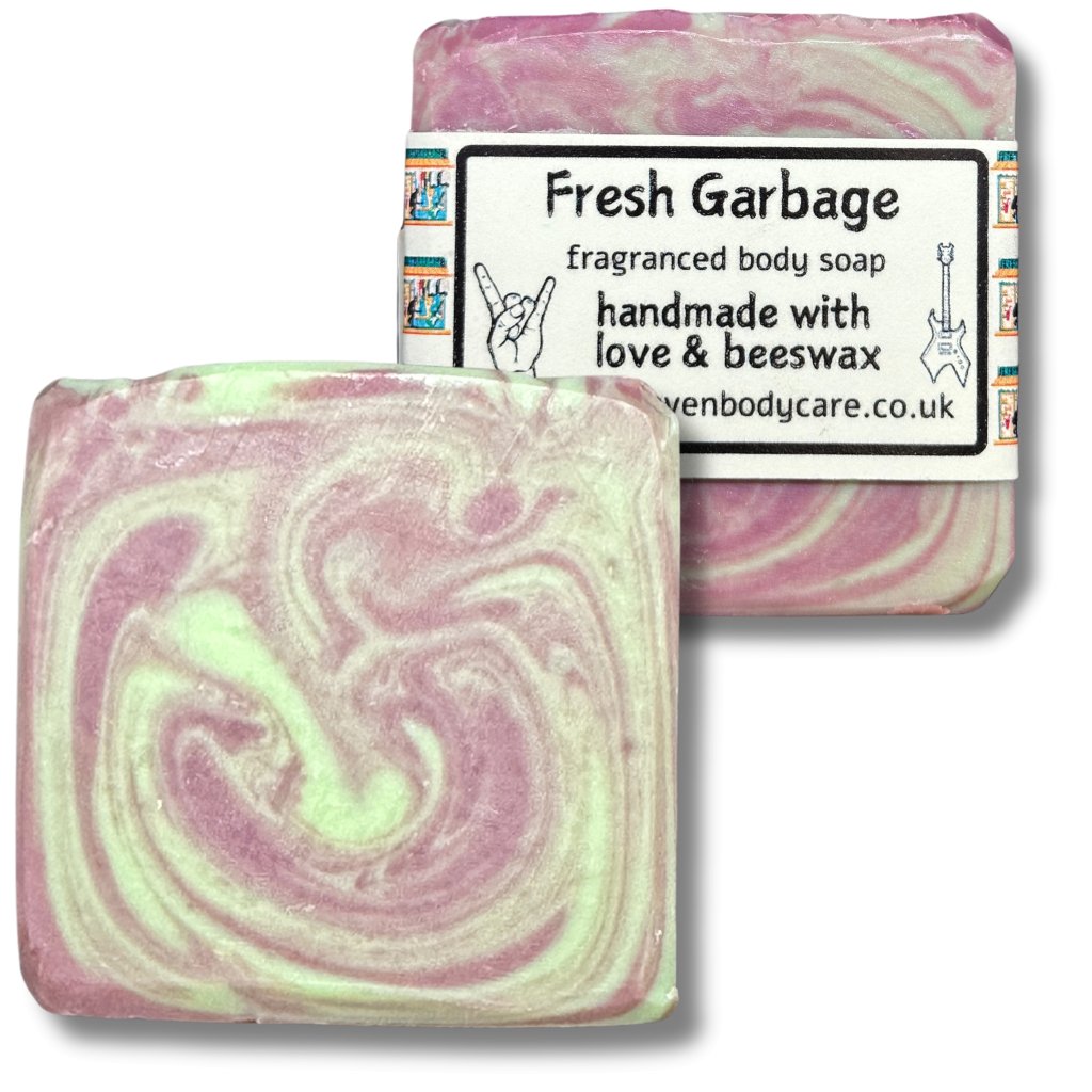 Fresh Garbage (Fragranced) Tallow Soap - Jasmine & Sandalwood - Bee Haven Bodycare & Gifts
