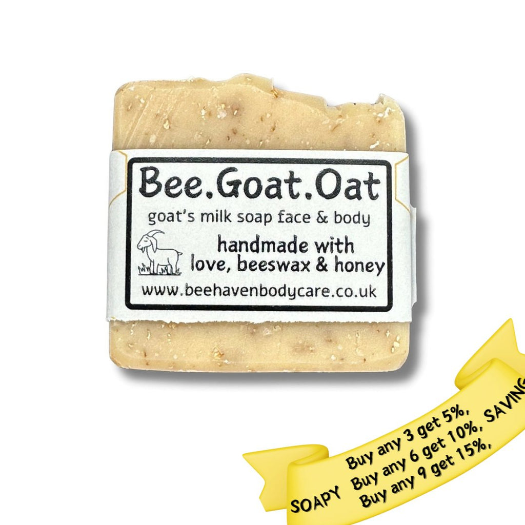 Goat Milk, Honey, Beeswax & Oatmeal Soap - Bee.Goat.Oat Soap - Bee Haven Bodycare & Gifts