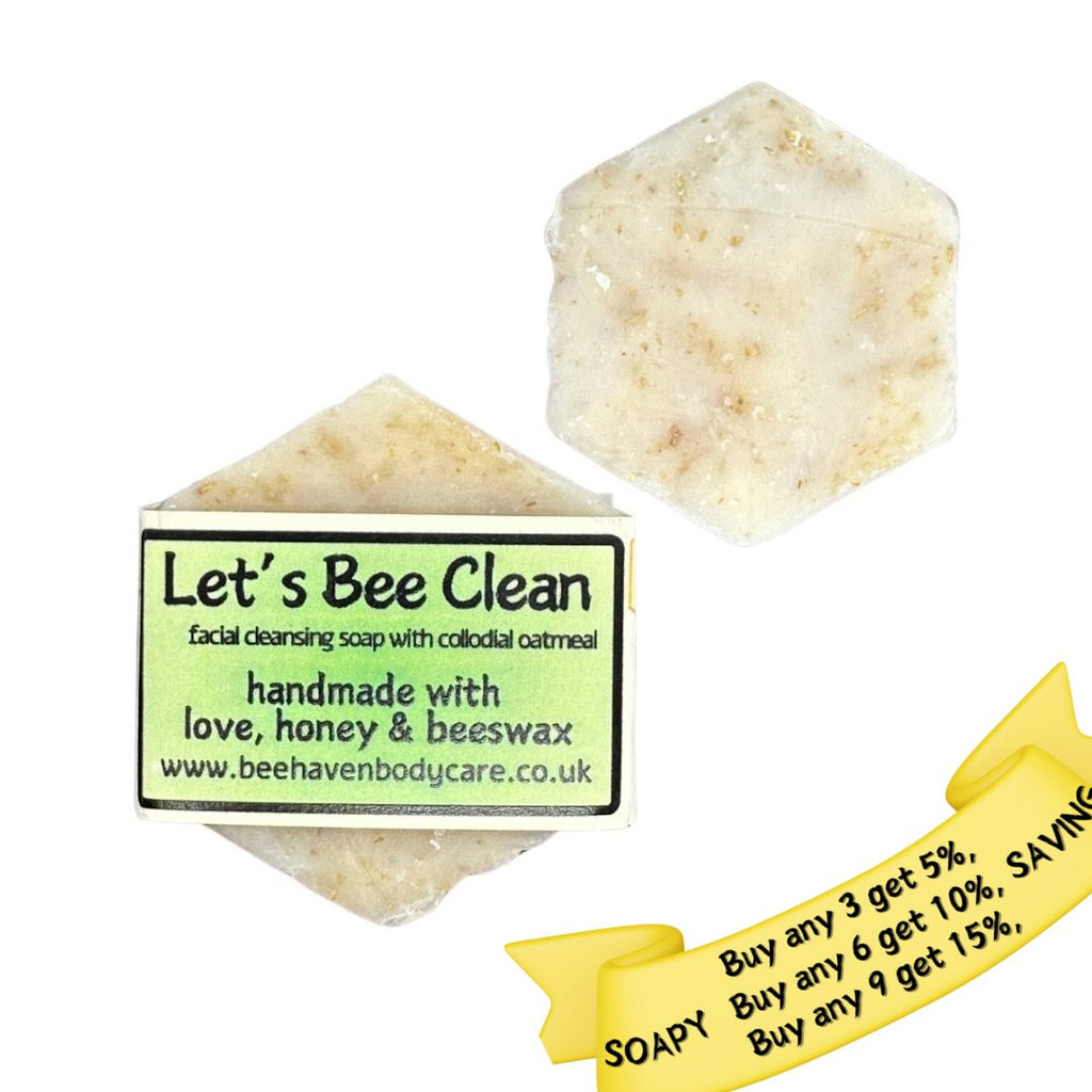 Honey Facial Cleansing Soap (Normal/Dry Skin) - Let's Bee Clean - Bee Haven Bodycare & Gifts