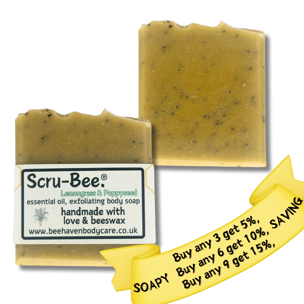 Lemongrass & Poppyseed - Scru - Bee® Beeswax Soap 100% Natural - Bee Haven Bodycare & Gifts