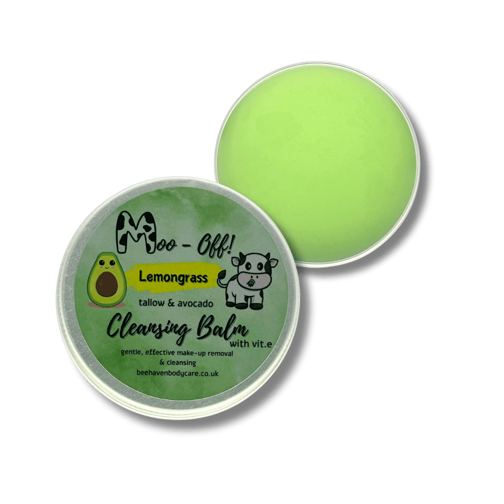 Lemongrass Tallow & Avocado Cleansing Balm - Moo Off (Makeup Remover) - Bee Haven Bodycare & Gifts