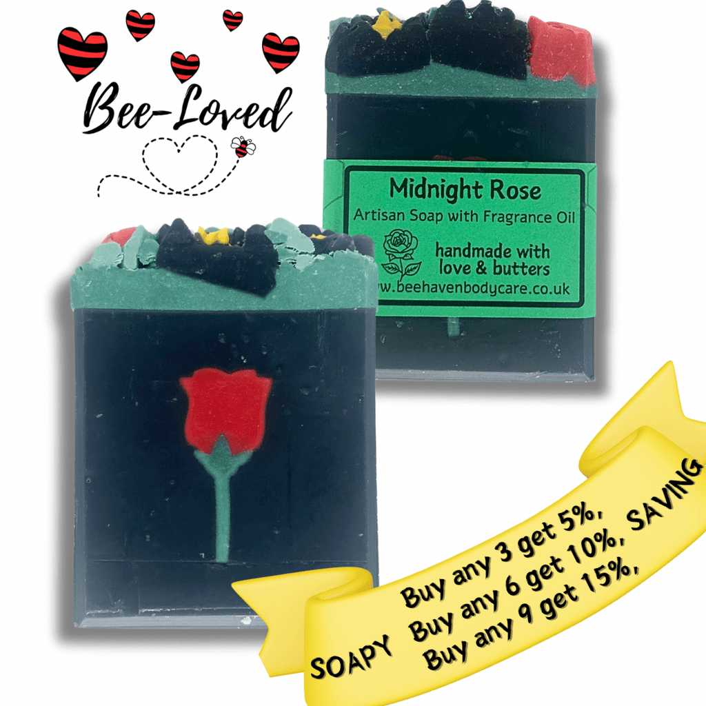 'Midnight Rose' Soap - with The Tempress Fragrance - Bee Haven Bodycare & Gifts