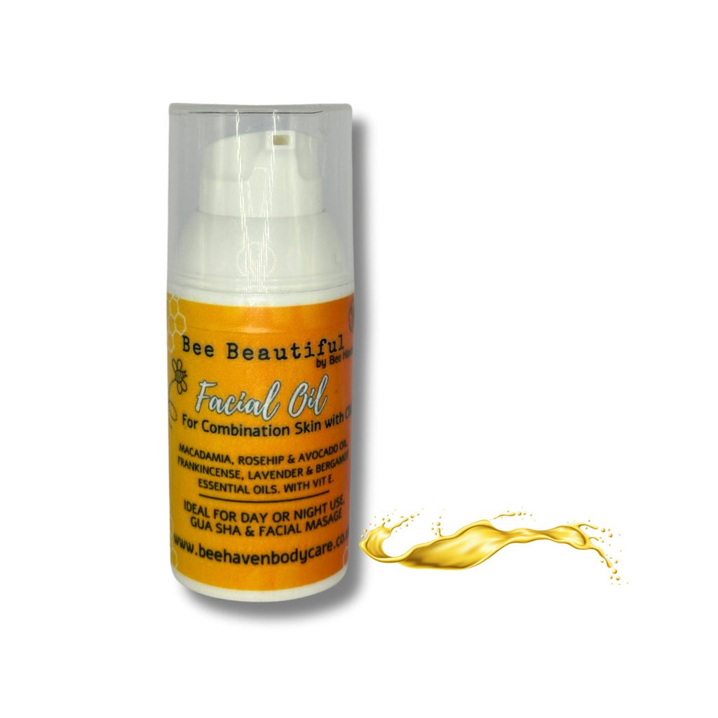 Moisturising Facial Oil with CBD - for Combination Skin - Bee Haven Bodycare & Gifts