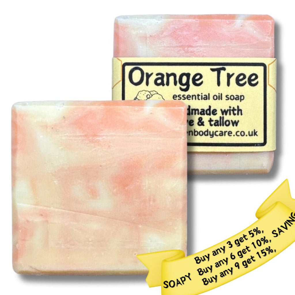 Orange Tree Tallow Soap - with Orange Essential Oil - Bee Haven Bodycare & Gifts