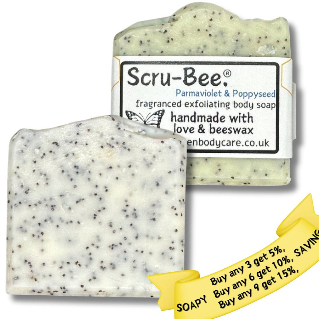 Parma Violet & Poppyseed - Scru - Bee Beeswax Soap - Bee Haven Bodycare & Gifts