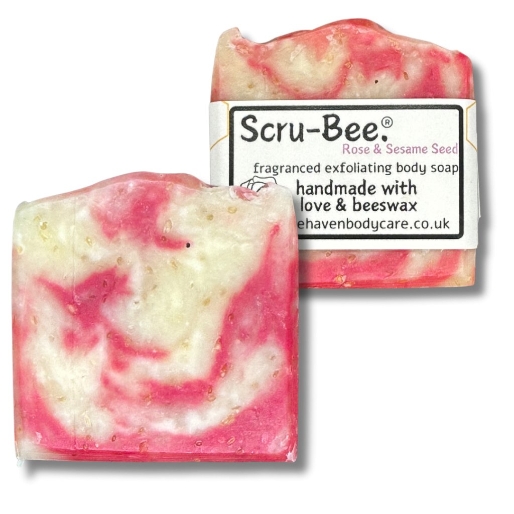 Rose & Sesame Seed - Scru - bee Beeswax Soap - Bee Haven Bodycare & Gifts