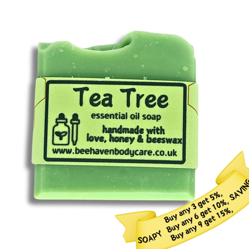 Tea Tree & Beeswax Soap - Essential Oils - Bee Haven Bodycare & Gifts