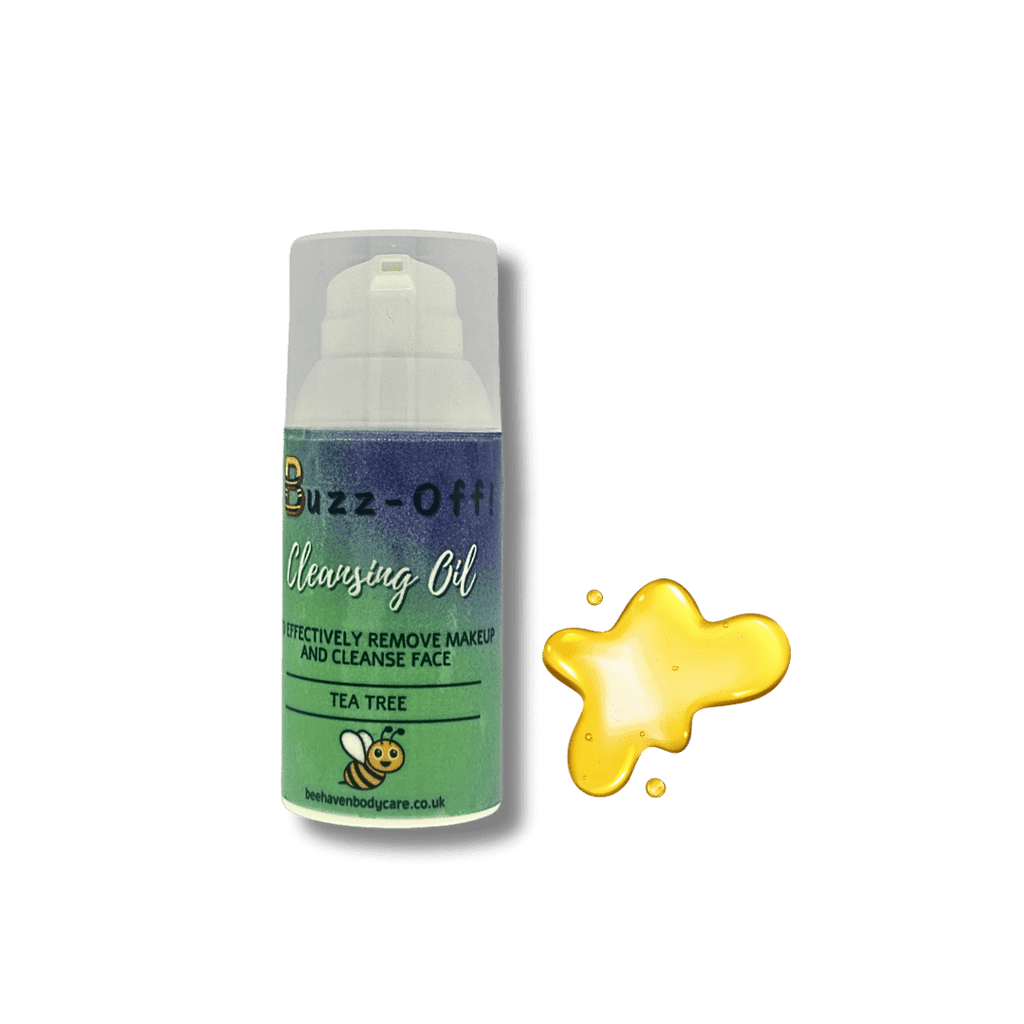 Tea Tree Facial Cleansing Oil - Buzz Off! (Vegan Makeup Remover) - Bee Haven Bodycare & Gifts